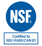 NSF/ANSI/CAN 61 certified